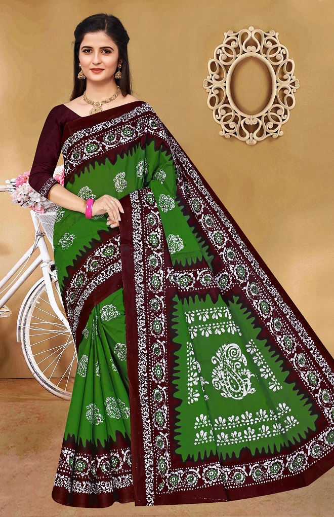Smc Batik Queen Latest Regular Wear Cotton Printed Designer Saree Collection
